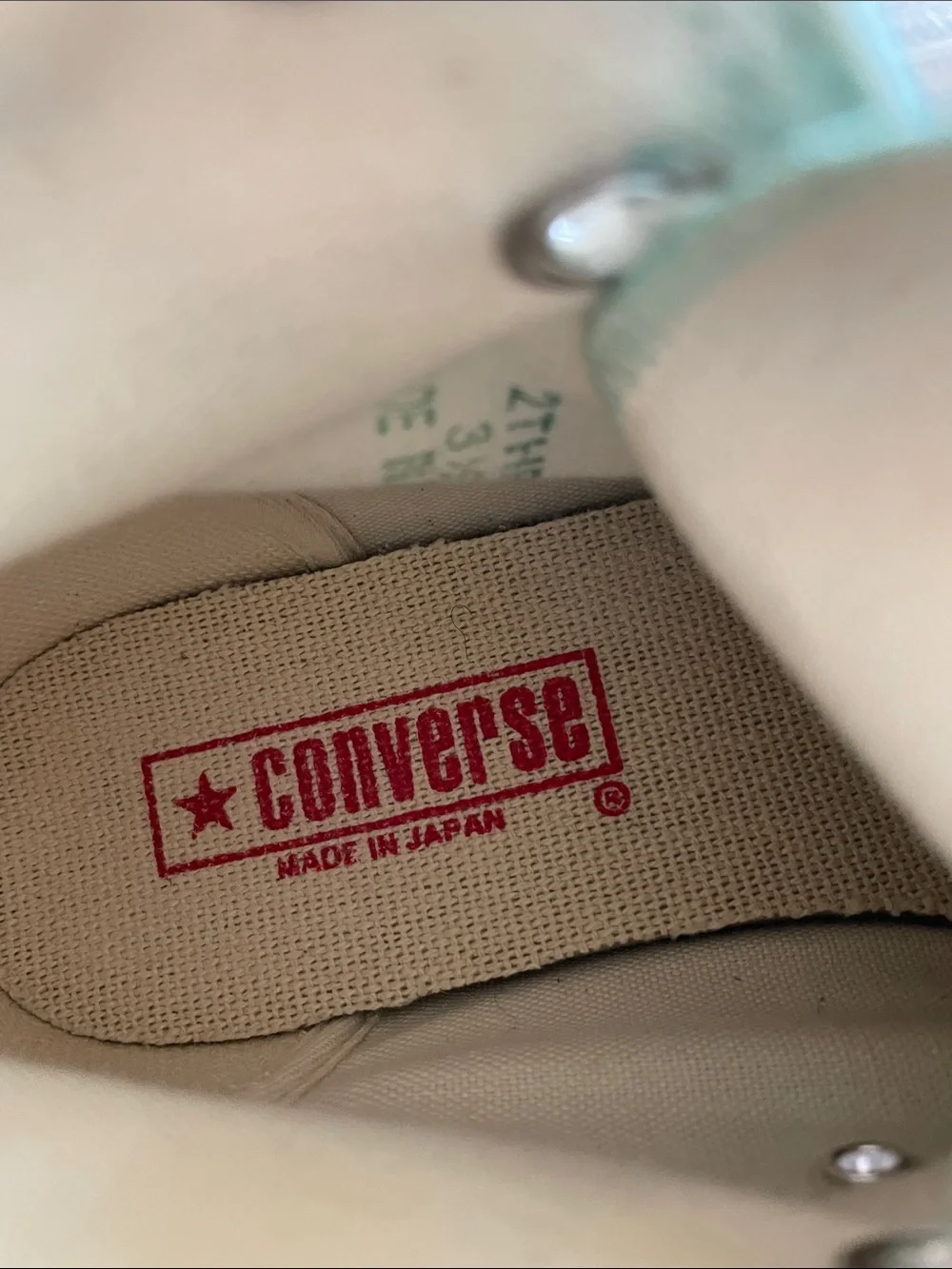 Converse Teal High-Top Sneakers (Made in Japan)